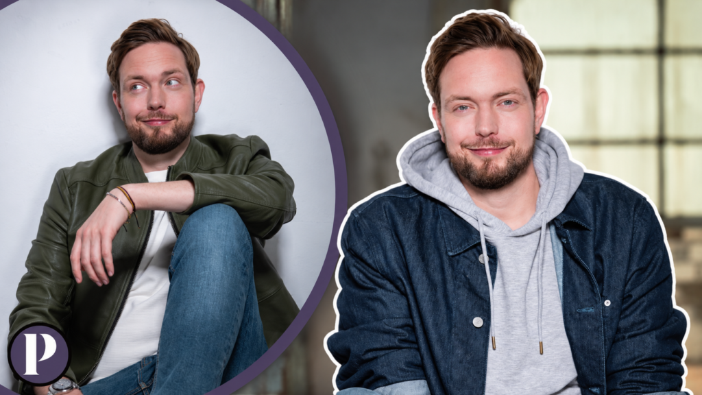 Bastian Bielendorfer in zwei unterschiedlichen Aufnahmen im Promiglanz-Rahmen